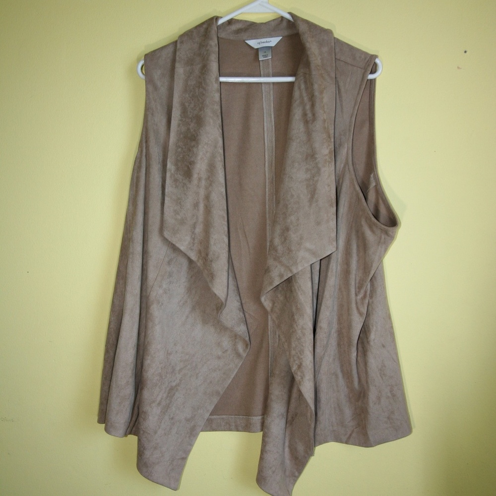 CJ Banks Woman's‎ Plus Size Vest Suade